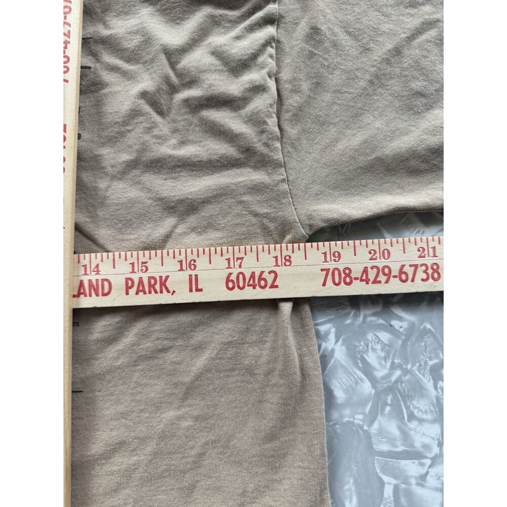 Hanes Authentic-T Men's Beige Time Capsule Crew Neck Short Sleeve Tee - M - Picture 6 of 7